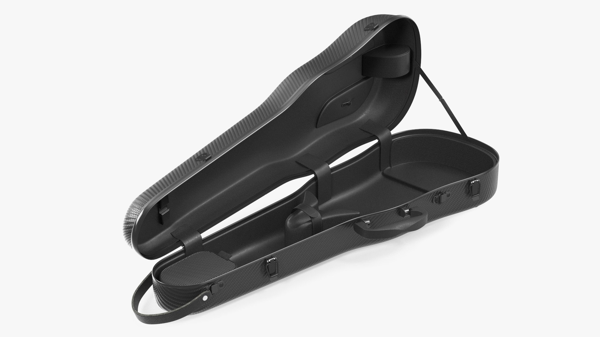 Polycarbonate Violin Case Gewa Pure Black Empty 3D model preview