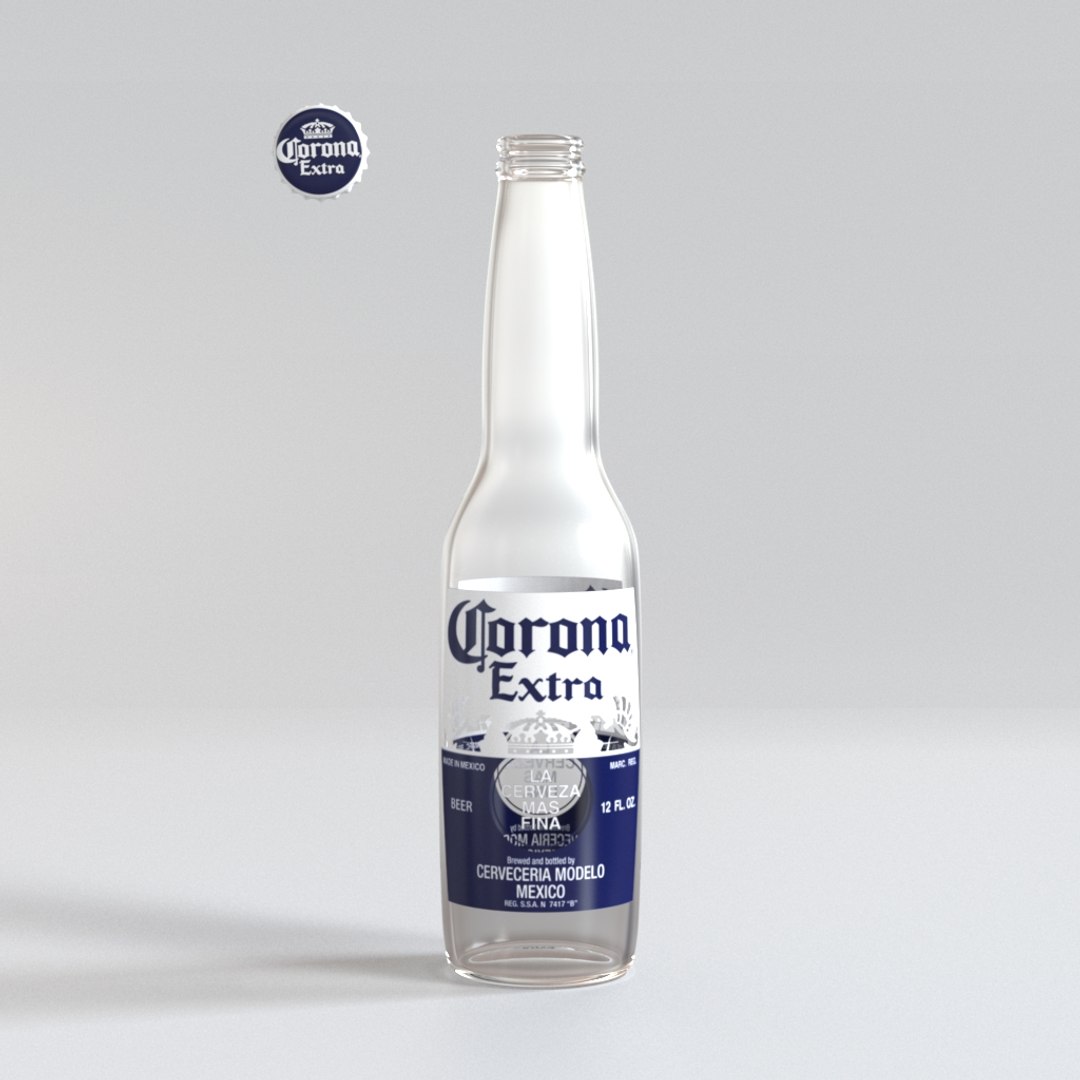 Beer bottle corona model - TurboSquid 1415941