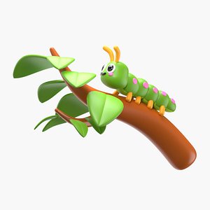 3D Caterpillar on tree model