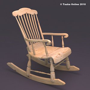 finnish rocking chair - 3d obj