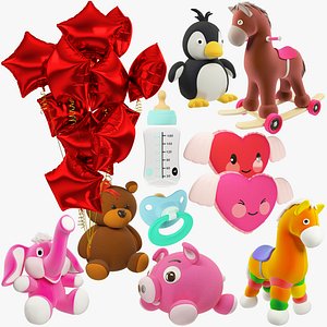 Stuffed Toys and Childcare Accessories Collection V3