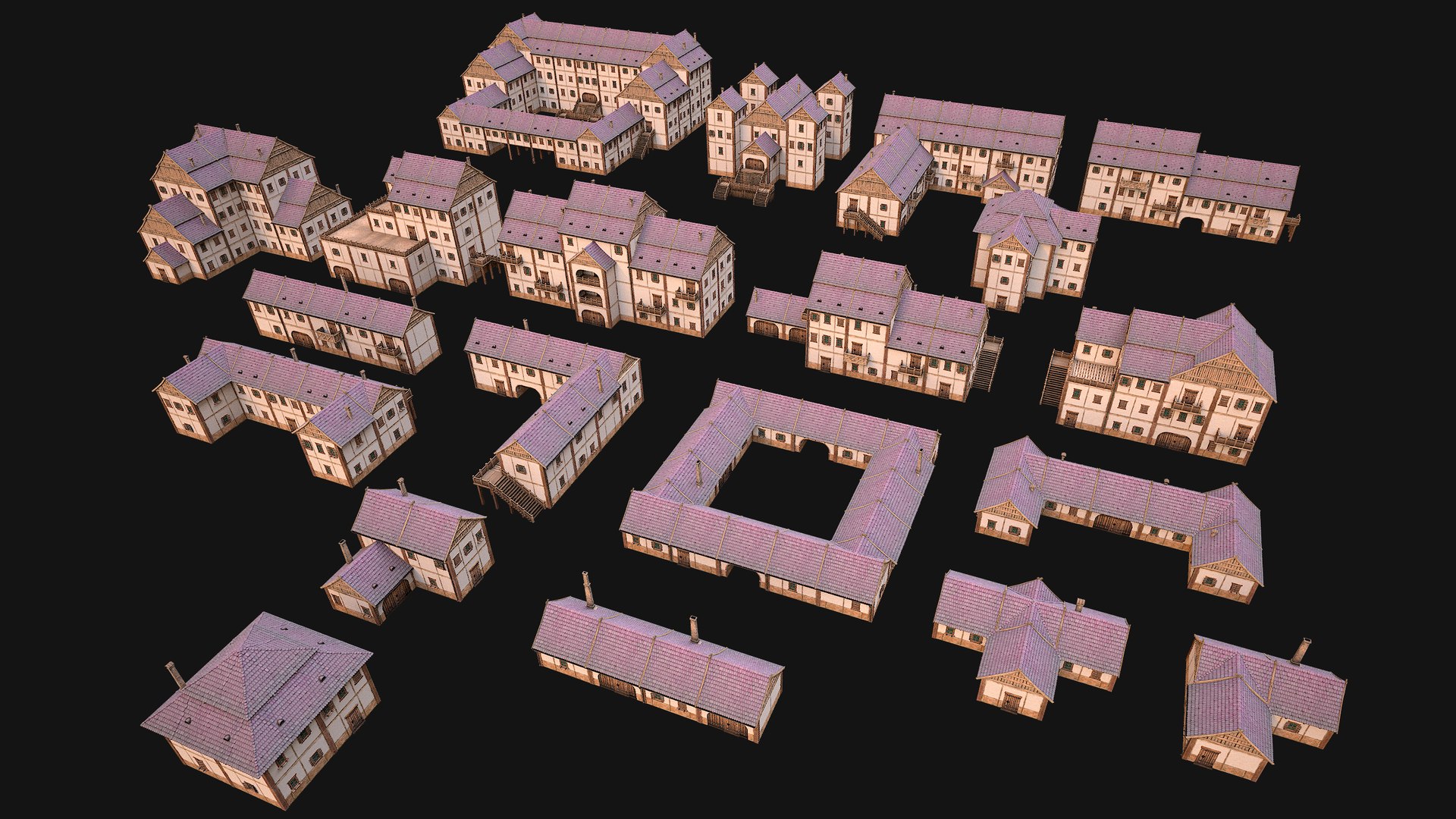 Medieval Pack of Town Houses model https://p.turbosquid.com/ts-thumb/h7/uxDMlB/1m/allpack7/png/1708364350/1920x1080/fit_q87/98810928f281260ab8ffde0e1be98b0edf3fc429/allpack7.jpg
