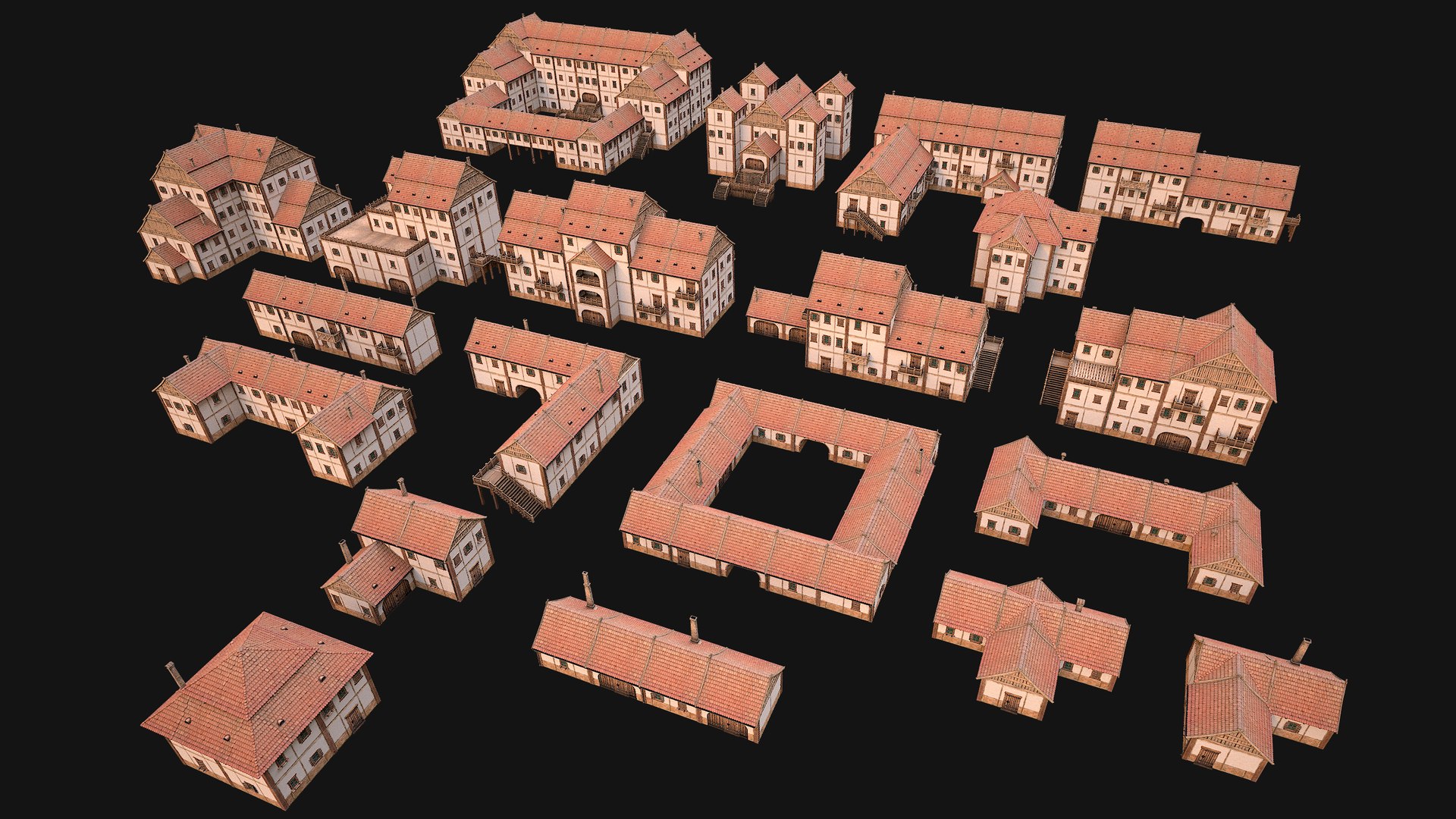 Medieval Pack of Town Houses model https://p.turbosquid.com/ts-thumb/h7/uxDMlB/OO/allpack3/png/1708364336/1920x1080/fit_q87/88ec1b202e82071c079ef9779fd7845e8d952524/allpack3.jpg