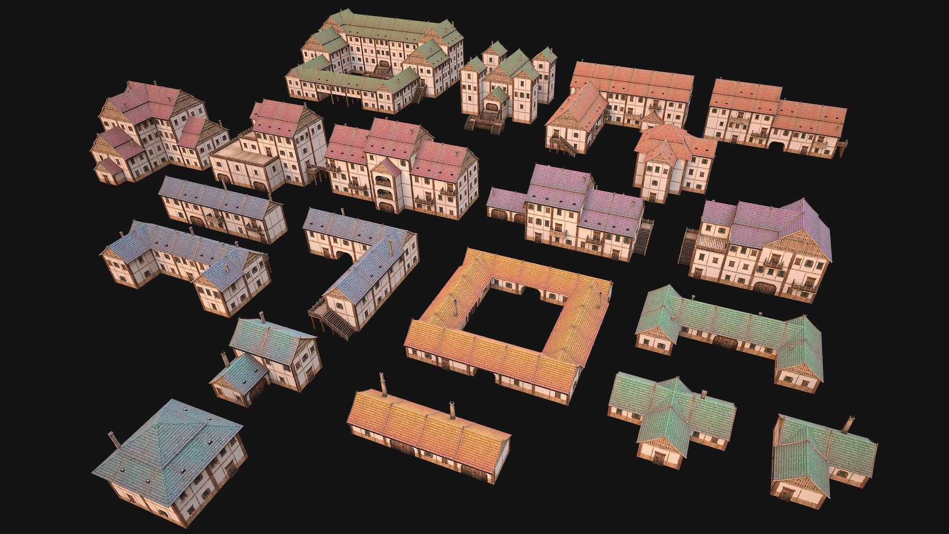Medieval Pack of Town Houses model https://p.turbosquid.com/ts-thumb/h7/uxDMlB/s4/allpack11/png/1708364365/1920x1080/fit_q87/d4d9418854ec17643d0da2e8ecad7a87e35b9c73/allpack11.jpg
