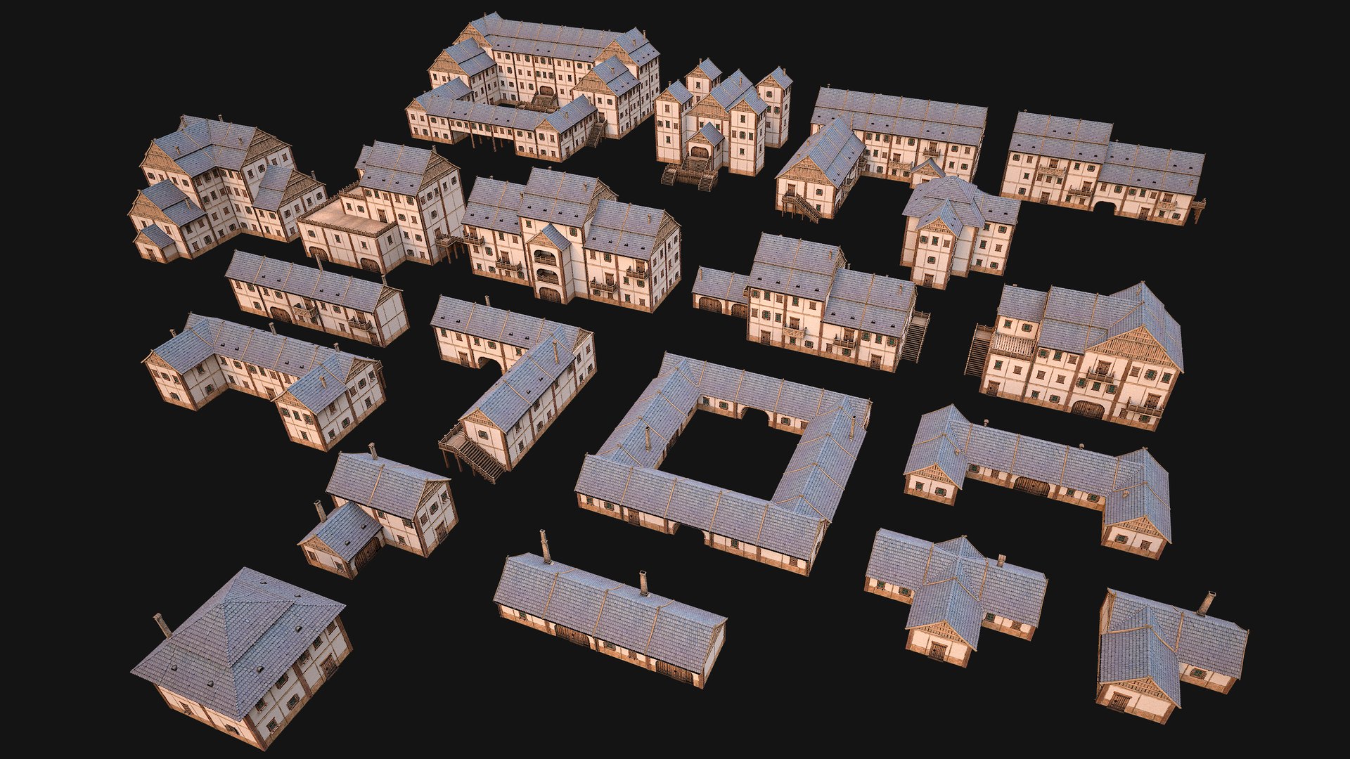 Medieval Pack of Town Houses model https://p.turbosquid.com/ts-thumb/h7/uxDMlB/tb/allpack2/png/1708364326/1920x1080/fit_q87/dd27083740cf75cb8ade6634f766357f80bbcc1a/allpack2.jpg