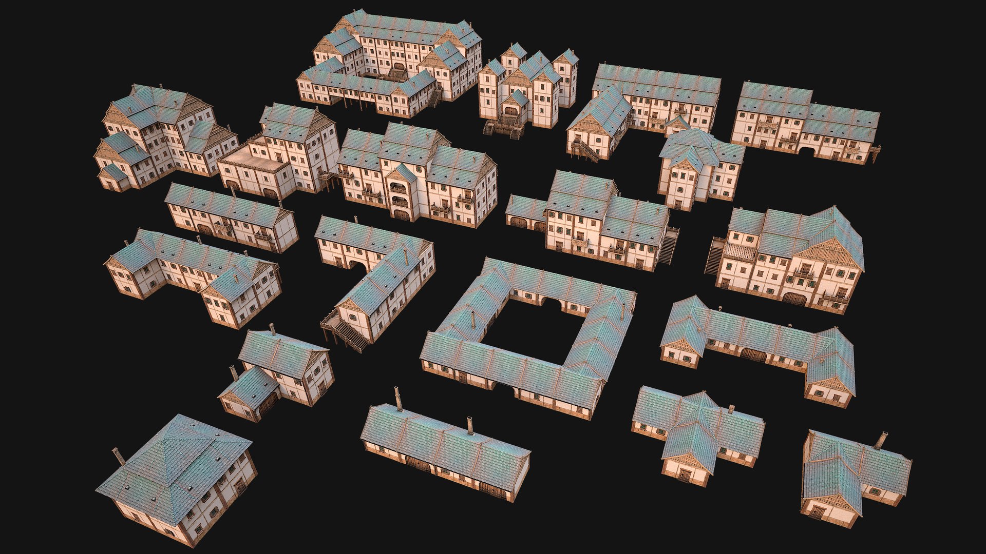 Medieval Pack of Town Houses model https://p.turbosquid.com/ts-thumb/h7/uxDMlB/y9/allpack9/png/1708364364/1920x1080/fit_q87/52819a83386904dece74a3424b5716cc42463f66/allpack9.jpg