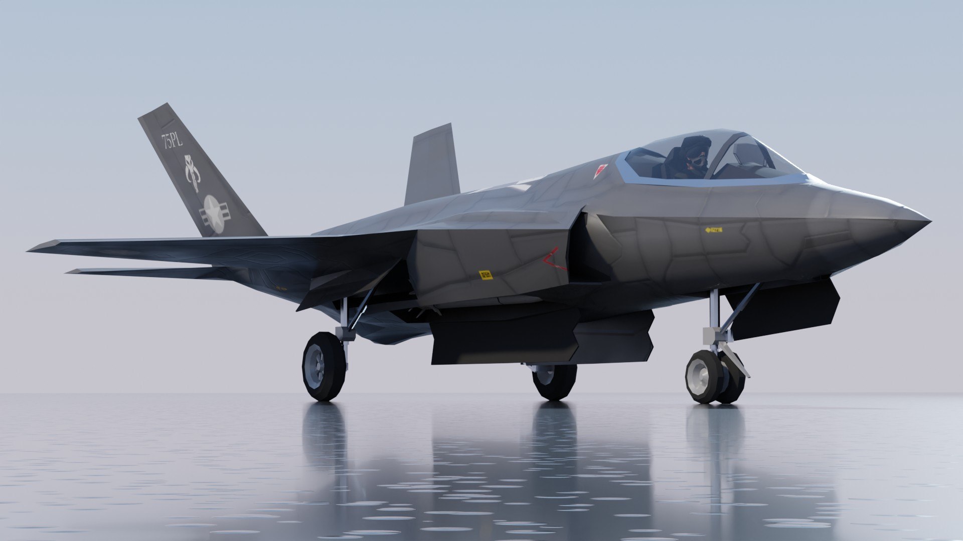Lockheed Martin F-35 Lightning II model https://p.turbosquid.com/ts-thumb/h7/xJoyPD/Fh/preview09/jpg/1681204646/1920x1080/fit_q87/2f5406a55ee1e3c6b239e20995800163e8467c44/preview09.jpg