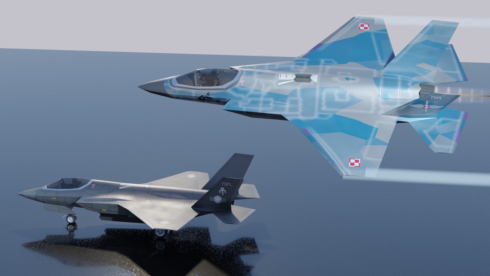 Lockheed Martin F-35 Lightning II model https://p.turbosquid.com/ts-thumb/h7/xJoyPD/Jf/preview15/jpg/1681204649/1920x1080/fit_q87/06ed29369a8303dcf44bbdb4c675d6b76cc0d850/preview15.jpg