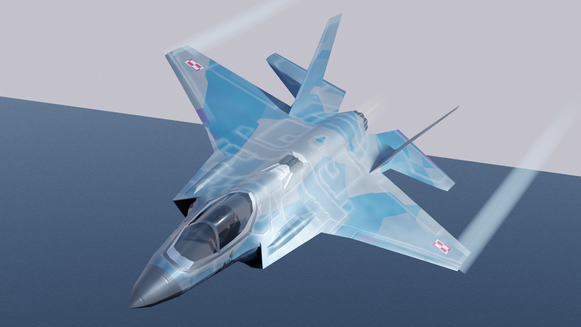 Lockheed Martin F-35 Lightning II model https://p.turbosquid.com/ts-thumb/h7/xJoyPD/SE/preview13/jpg/1681204648/1920x1080/fit_q87/f6ad2a00c454f8db25c4e99a79077f4a212bed5b/preview13.jpg