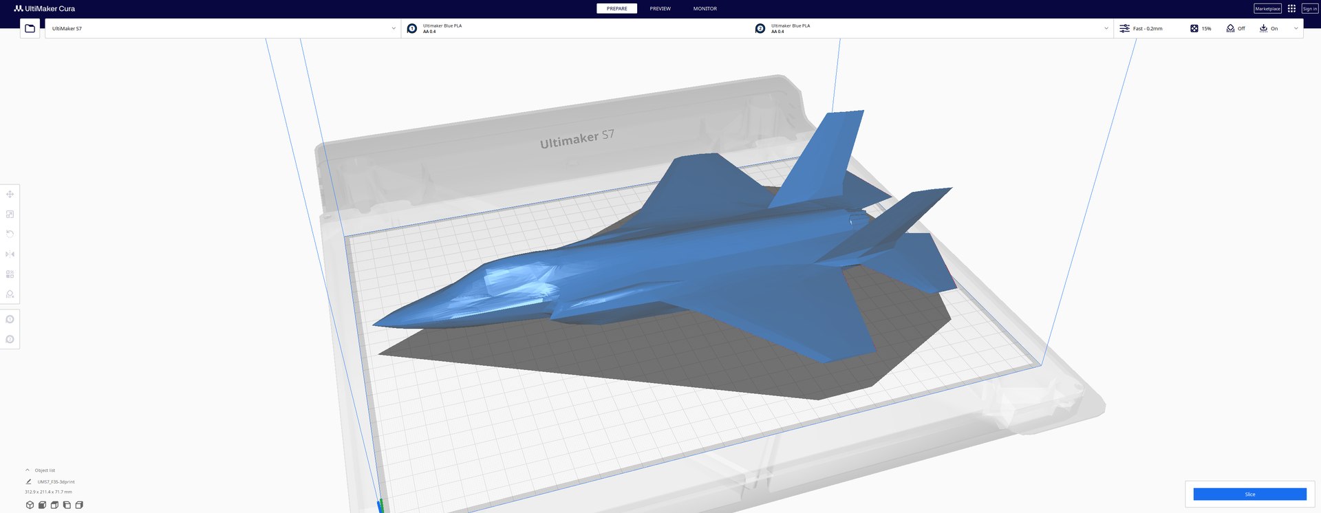 Lockheed Martin F-35 Lightning II model https://p.turbosquid.com/ts-thumb/h7/xJoyPD/vP/3dprint/png/1742074340/1920x1080/fit_q87/3146c2a795d50ac69da6e8faca2f7e358ddd6f8d/3dprint.jpg