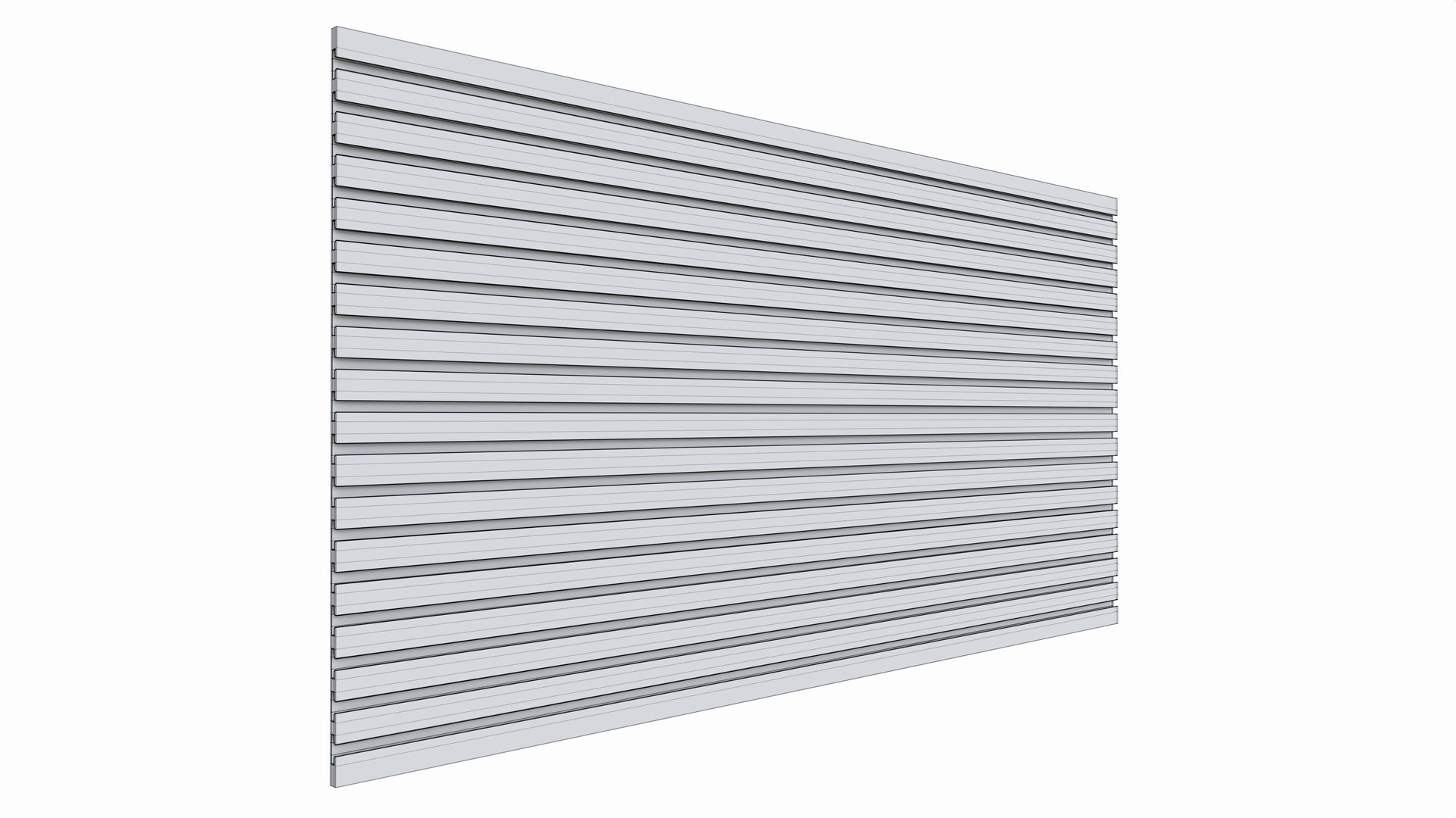 Store Slatwall Panel With Aluminum Insert 3D Model - TurboSquid 2195473