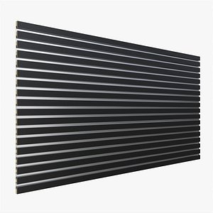 Store slatwall panel with aluminum insert