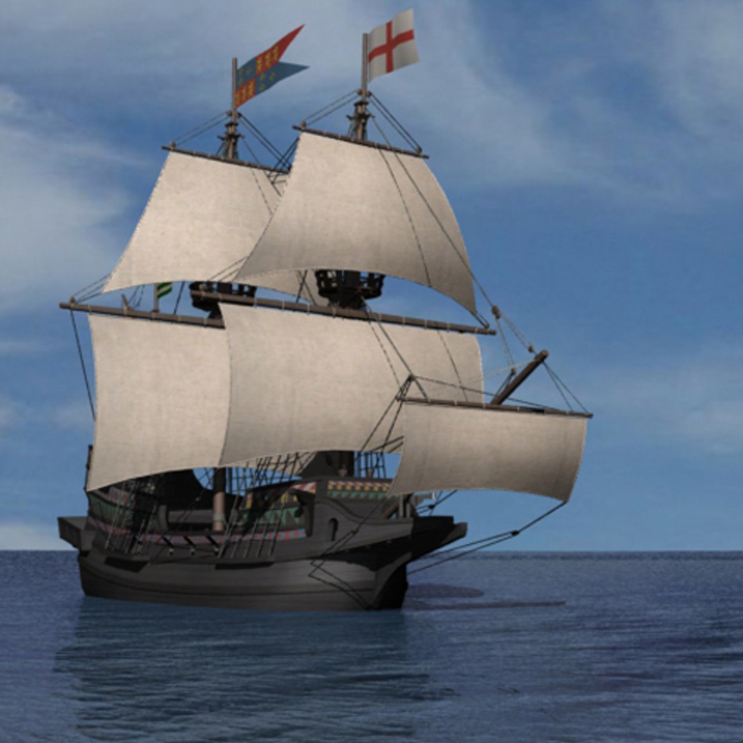 3d Drake Golden Hind Model