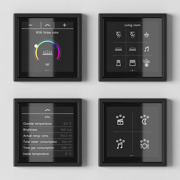 modelo 3d JUNG LS 990 LS Touch smart KNX kit 54 items - TurboSquid 1990676