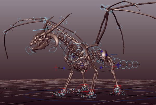 Free skeleton dragon rig 3D model - TurboSquid 1182497