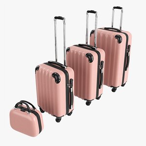 3D Suitcase hard-shell on wheels