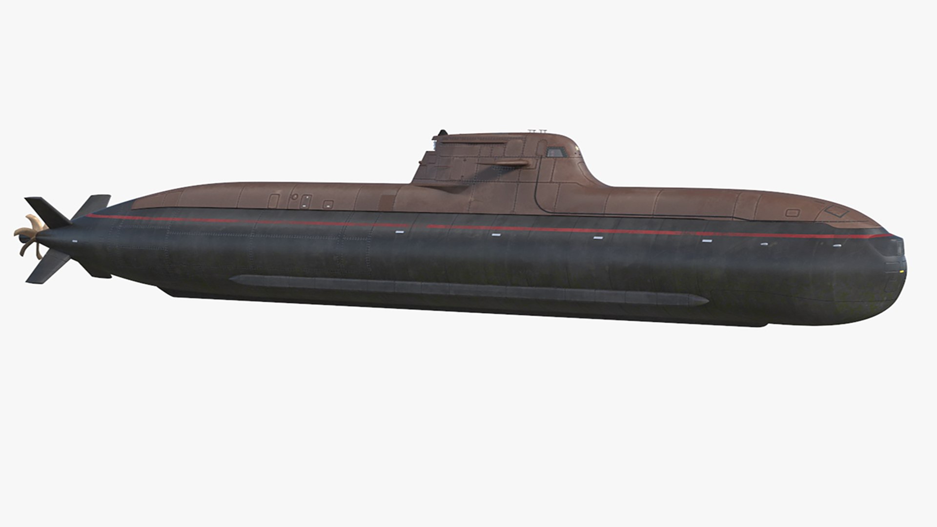 Submarine HDW Class 212A Dry Rigged for Maya 3D model preview