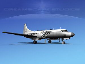 propellers convair t-29 usaf 3d model
