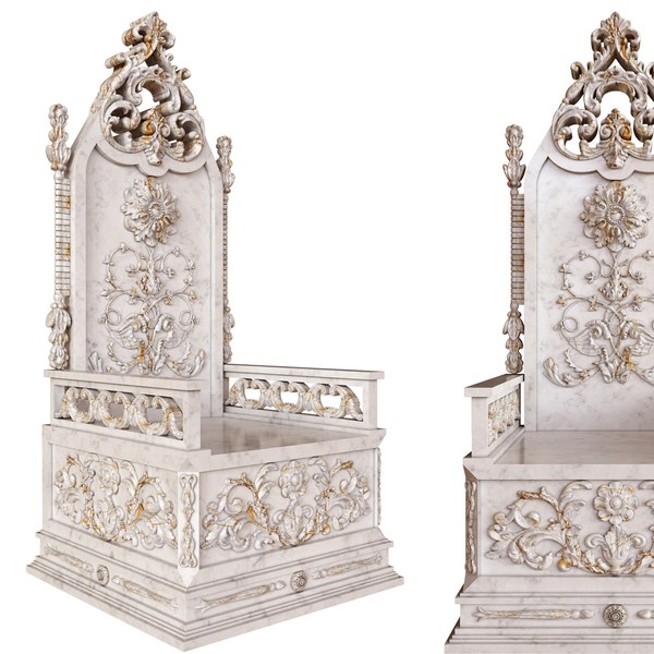 modelo 3d Trono de piedra con elementos tallados - TurboSquid 1938509