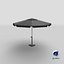 Detailed Patio Umbrella Black