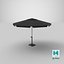 Detailed Patio Umbrella Black