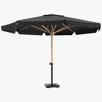 Detailed Patio Umbrella Black