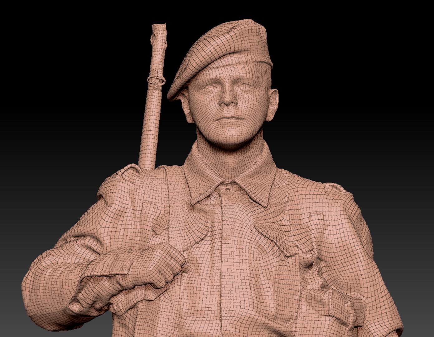 Scanned British Commando Character 3D Model - TurboSquid 1484492