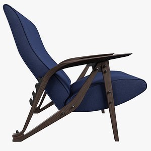 Zanotta CM Blue Armchair 3D model