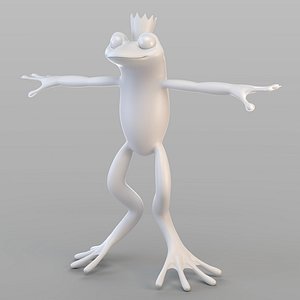 3D frog prince rigging animation