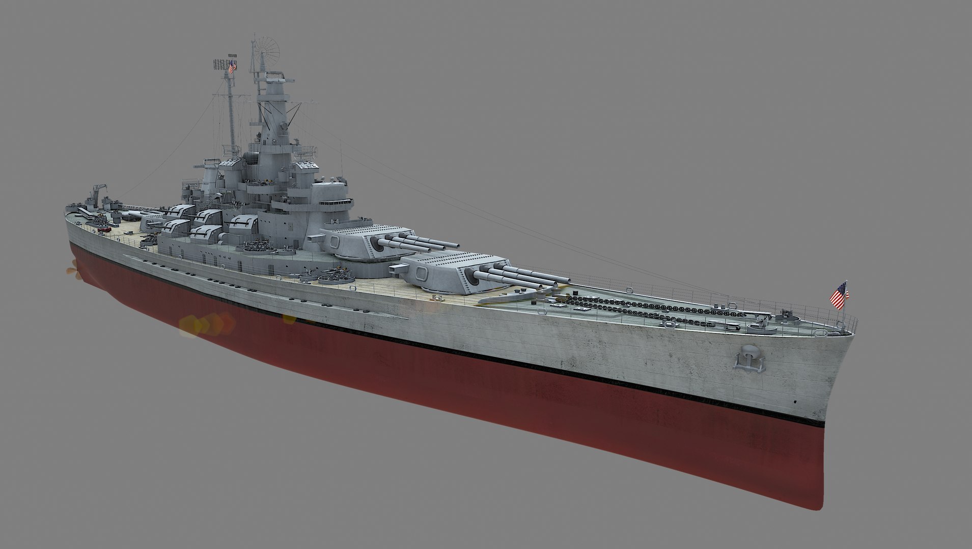 Bb-59 Massachusetts Battleship Ma