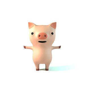 3D cute pig