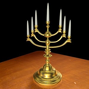 Menorah with Candles