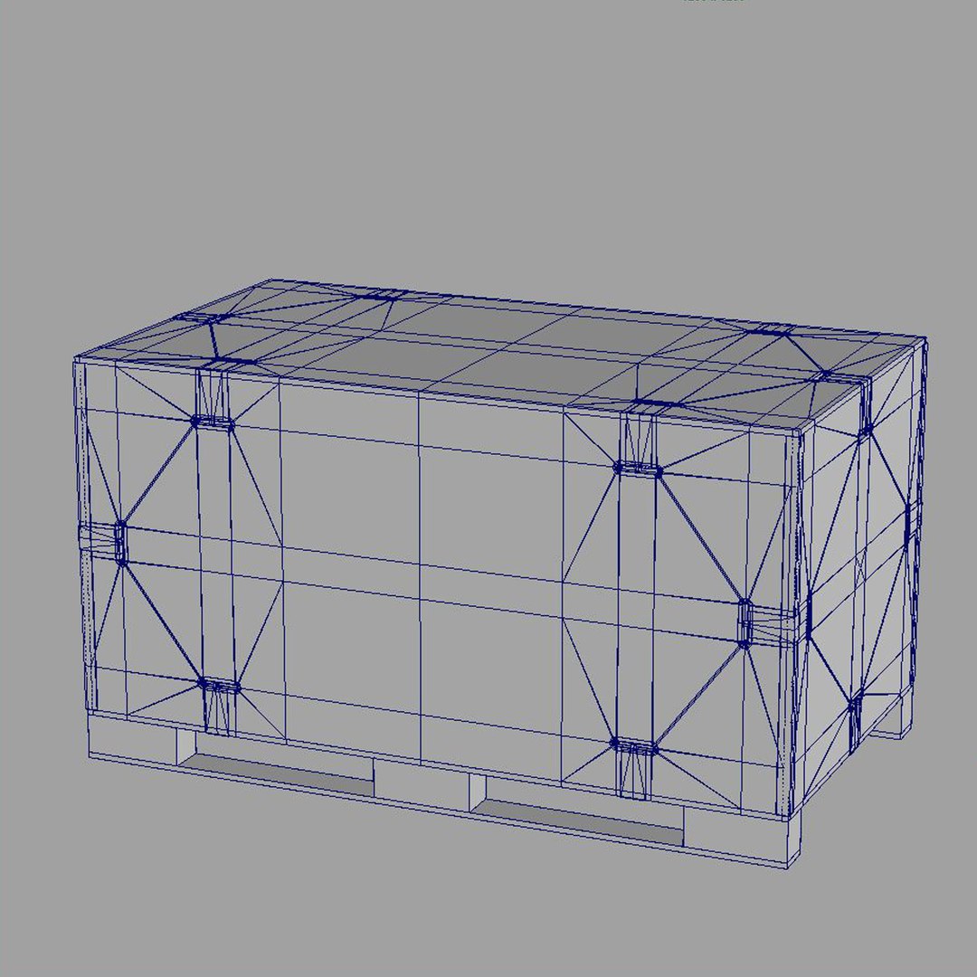 3d Model Of Crate Shiping Ship