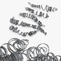 Spiral Metal Shavings from Lathe Processing Silver