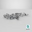 Spiral Metal Shavings from Lathe Processing Silver