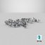Spiral Metal Shavings from Lathe Processing Silver