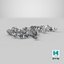 Spiral Metal Shavings from Lathe Processing Silver