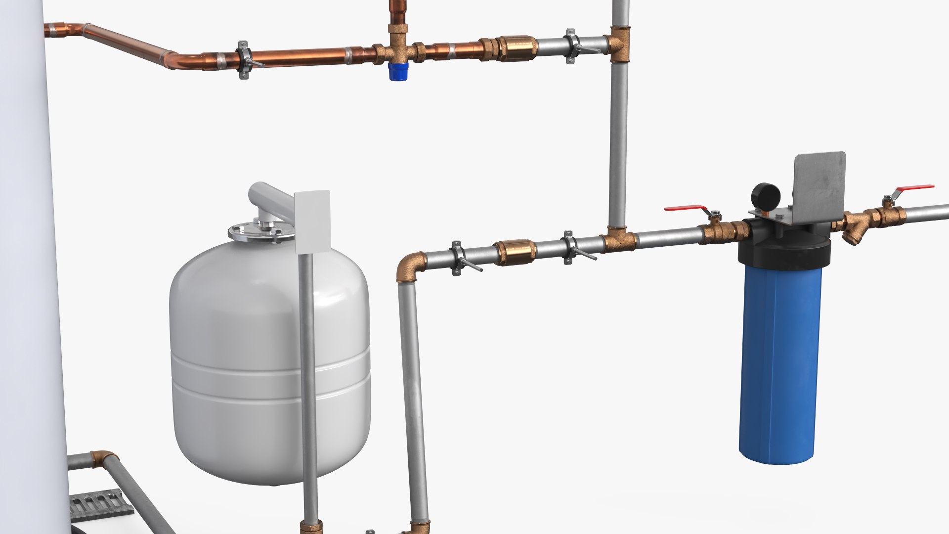 3D Model Home Water Heater System - TurboSquid 2551264