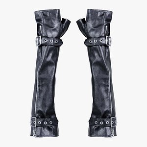 Vinyl Buckle Gloves Remastered 3D model