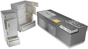 kitchen and refrigerator