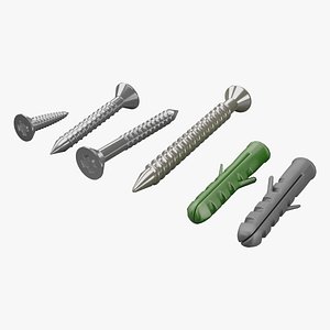 Wood Screws  with Dowel 3D