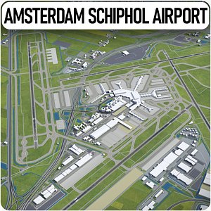 amsterdam airport schiphol ams 3D model