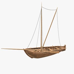 3D sailing boat pbr