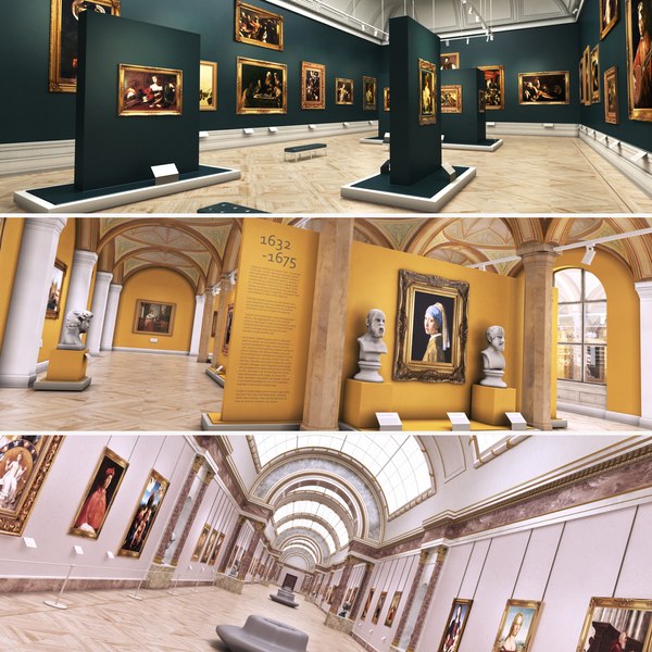 3D model Classical Art Gallery Collection