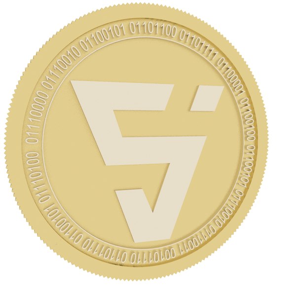 3D model valor token gold coin