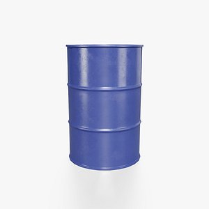 Steel Barrel - Blue - Clean 3D