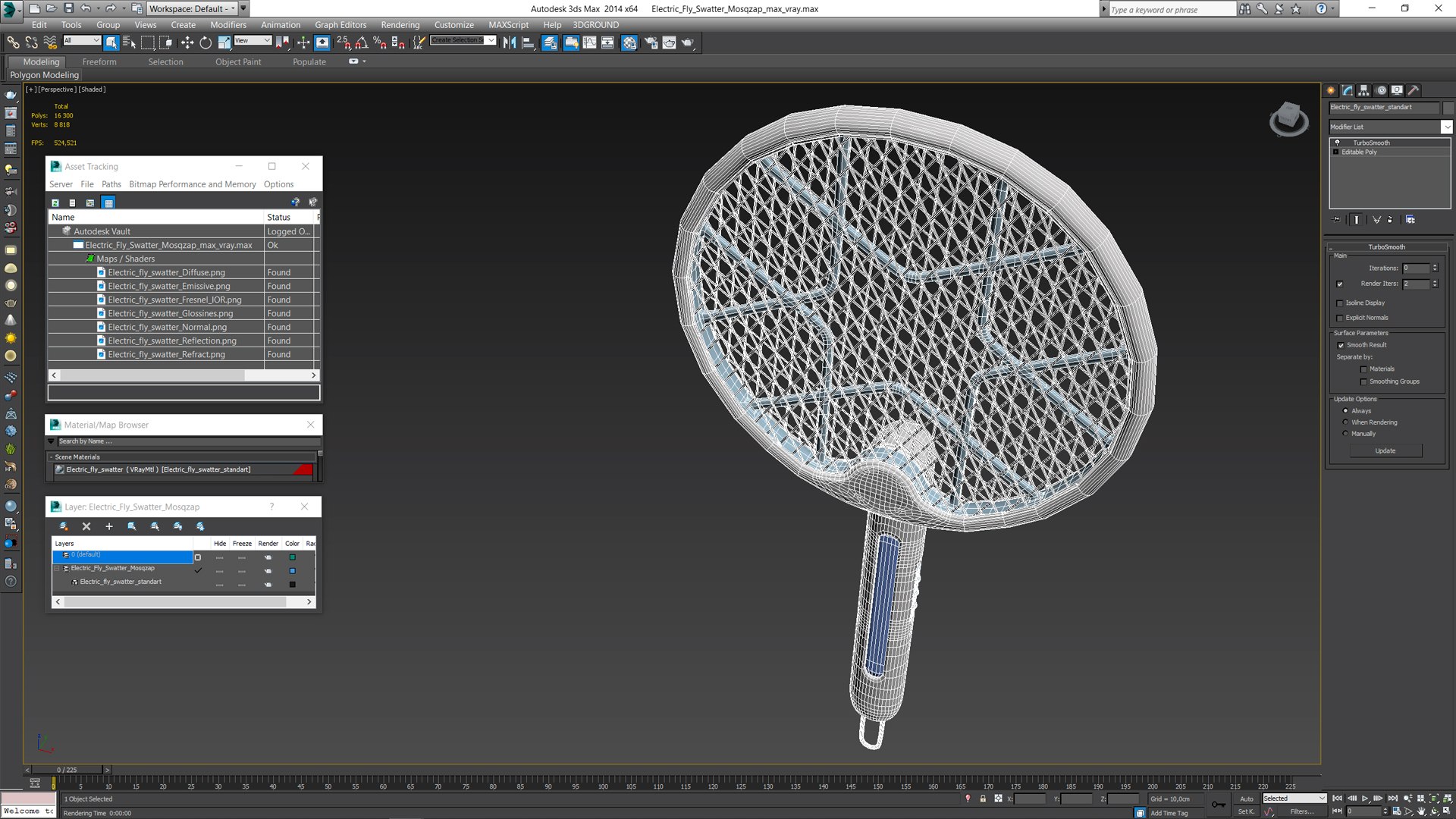 Electric Fly Swatter Mosqzap 3D Model - TurboSquid 2166916