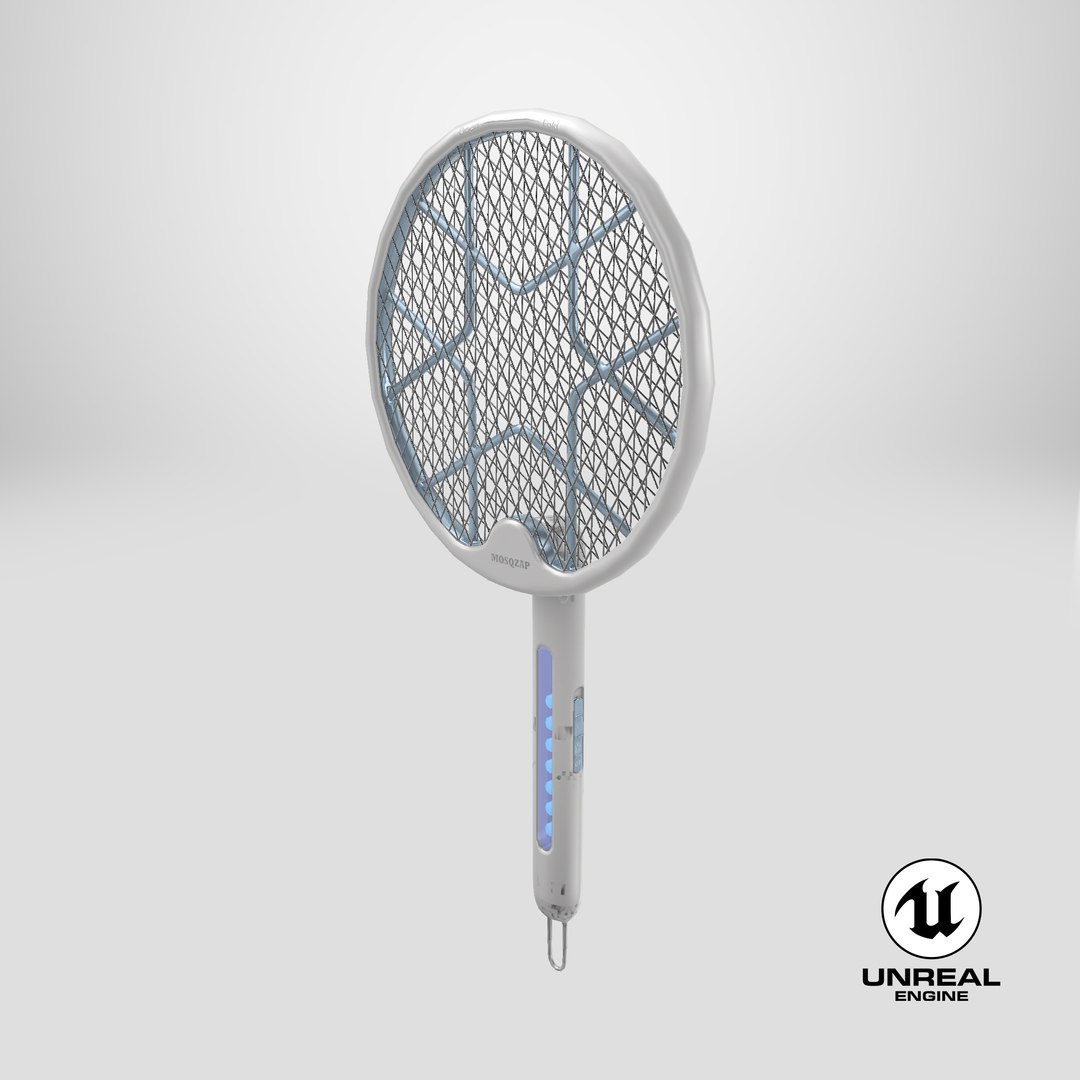 Electric Fly Swatter Mosqzap 3D model https://p.turbosquid.com/ts-thumb/h8/iKjdHk/yz/stemcell_unreal_render/png/1715883969/1920x1080/fit_q87/7623584979714710f4774826a2e726010dab6cc1/stemcell_unreal_render.jpg