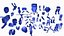 60 Robot Parts Kit - Build Your Own Sci-Fi Bot