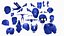 60 Robot Parts Kit - Build Your Own Sci-Fi Bot